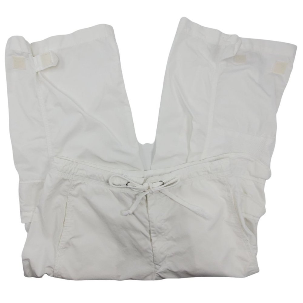 Caribbean Joe Womens Pants sz 12 white crop mid rise